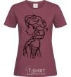 Women's T-shirt Anna profile burgundy фото