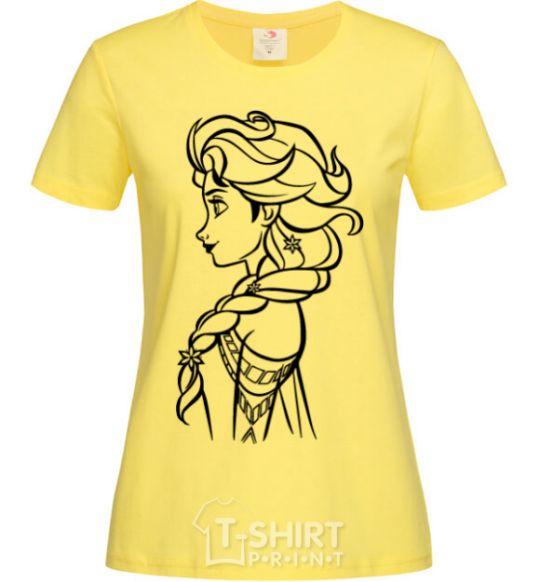 Женская футболка Анна профиль Лимонный фото