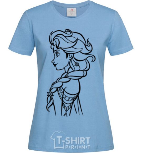 Women's T-shirt Anna profile sky-blue фото