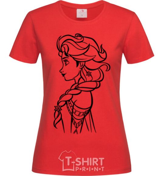 Women's T-shirt Anna profile red фото