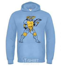 Men`s hoodie Michelangelo sky-blue фото