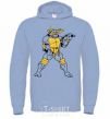 Men`s hoodie Michelangelo sky-blue фото