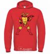 Men`s hoodie Michelangelo bright-red фото