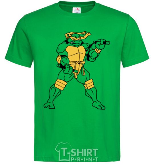 Мужская футболка Микеланджело Зеленый фото