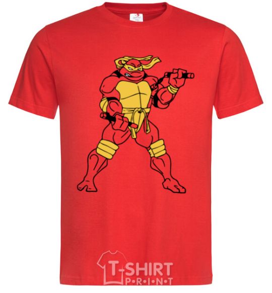 Men's T-Shirt Michelangelo red фото