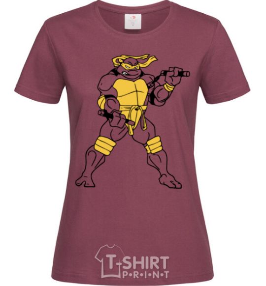 Women's T-shirt Michelangelo burgundy фото