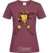 Women's T-shirt Michelangelo burgundy фото