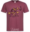 Men's T-Shirt Michelangelo attacks burgundy фото