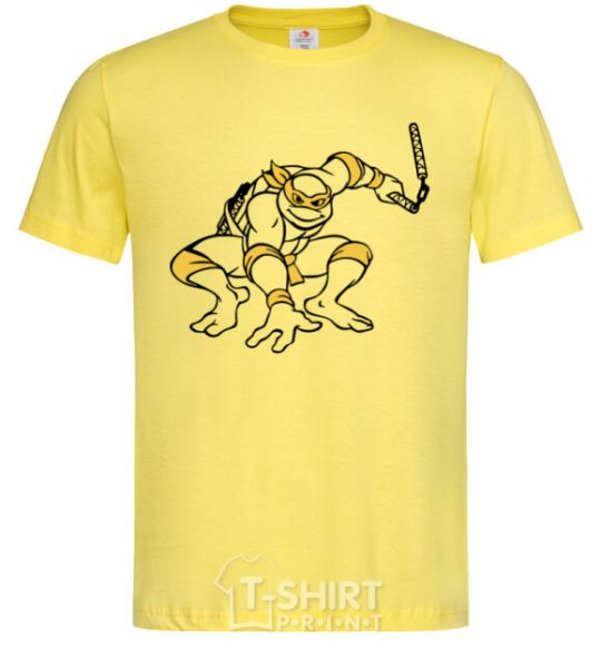 Men's T-Shirt Michelangelo attacks cornsilk фото