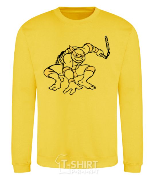 Sweatshirt Michelangelo attacks yellow фото