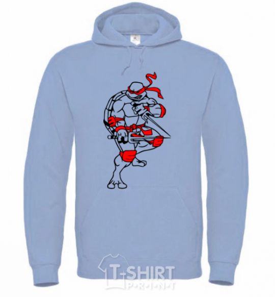 Men`s hoodie Raphael fight sky-blue фото