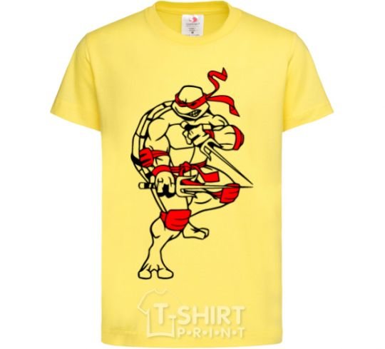 Kids T-shirt Raphael fight cornsilk фото