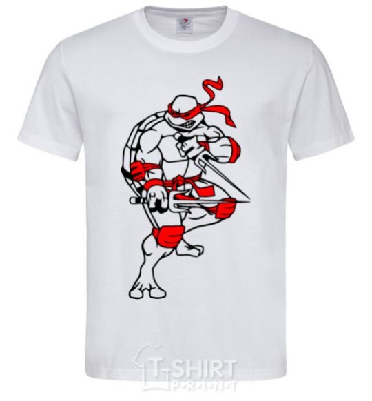 Men's T-Shirt Raphael fight White фото