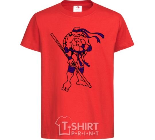 Kids T-shirt Donatello red фото