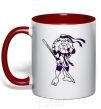 Mug with a colored handle Donatello red фото