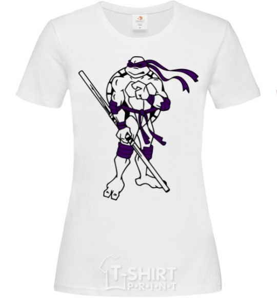 Women's T-shirt Donatello White фото