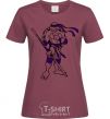 Women's T-shirt Donatello burgundy фото