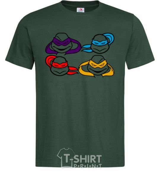 Мужская футболка Все черепашки Темно-зеленый фото