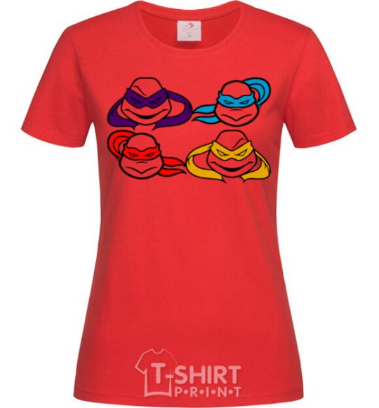 Women's T-shirt All turtles red фото