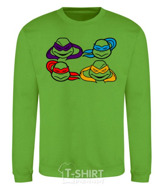 Sweatshirt All turtles orchid-green фото