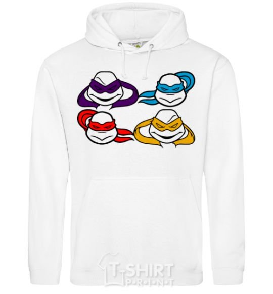 Men`s hoodie All turtles White фото