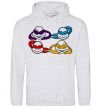 Men`s hoodie All turtles sport-grey фото