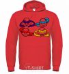 Men`s hoodie All turtles bright-red фото