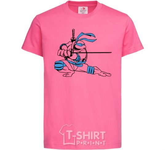Детская футболка Леонардо Ярко-розовый фото