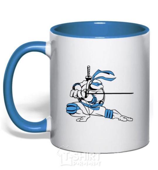 Mug with a colored handle Leonardo royal-blue фото