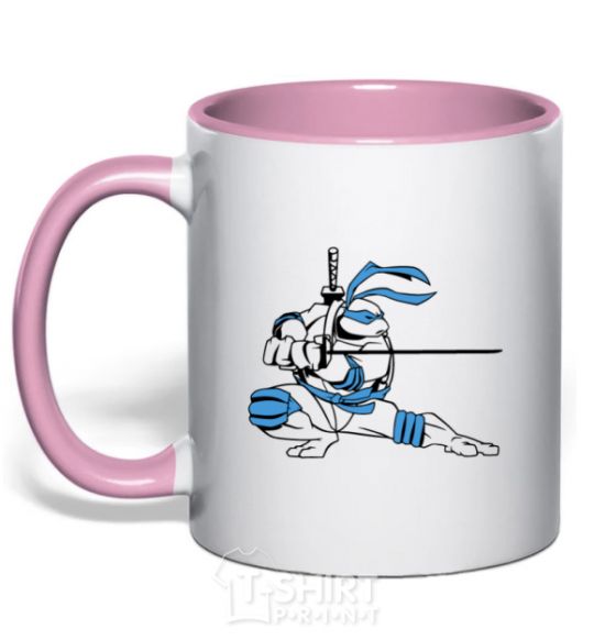 Mug with a colored handle Leonardo light-pink фото