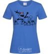 Женская футболка Олаф и снеговички Ярко-синий фото
