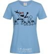 Women's T-shirt Olaf and the snowmen sky-blue фото