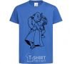 Kids T-shirt Shrek and Fiona royal-blue фото