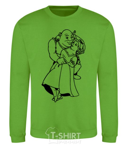 Sweatshirt Shrek and Fiona orchid-green фото