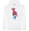 Men`s hoodie Rose dances White фото