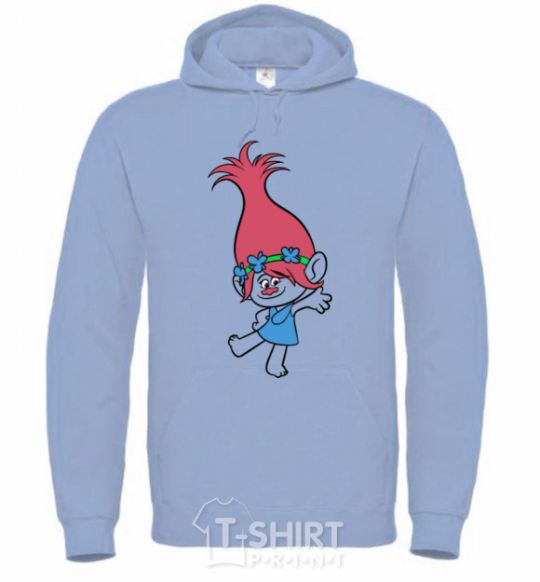 Men`s hoodie Rose dances sky-blue фото