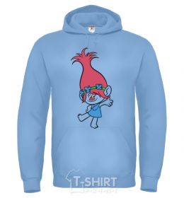 Men`s hoodie Rose dances sky-blue фото