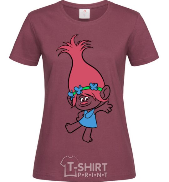 Женская футболка Розочка танцует Бордовый фото