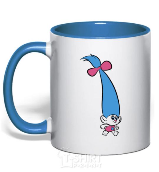 Mug with a colored handle Tiny royal-blue фото