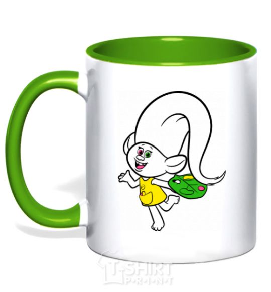 Mug with a colored handle Harper kelly-green фото