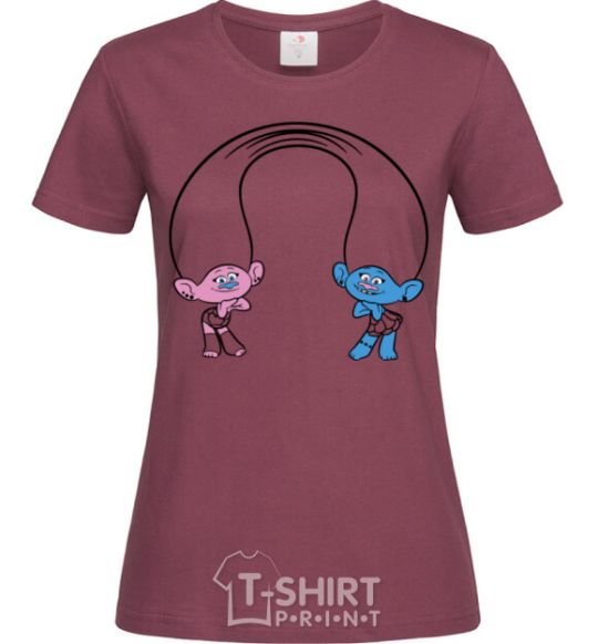 Women's T-shirt Satinka and Cinelka burgundy фото