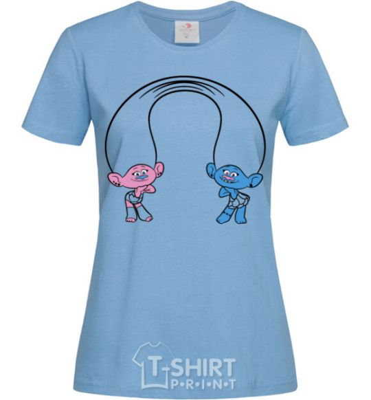 Women's T-shirt Satinka and Cinelka sky-blue фото