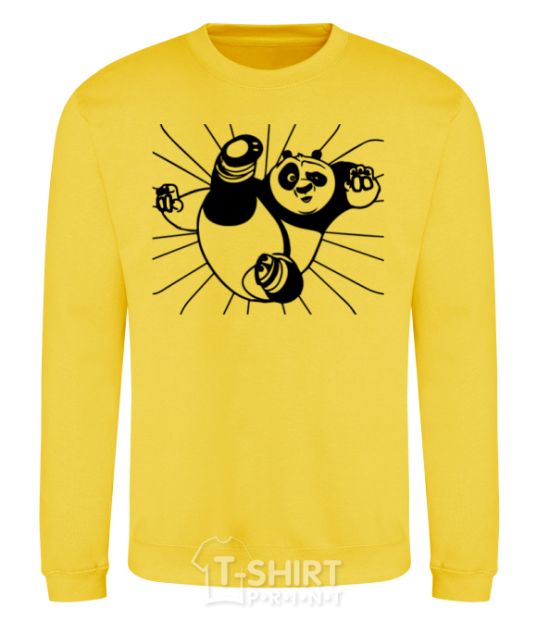 Sweatshirt Panda Po is attacking yellow фото