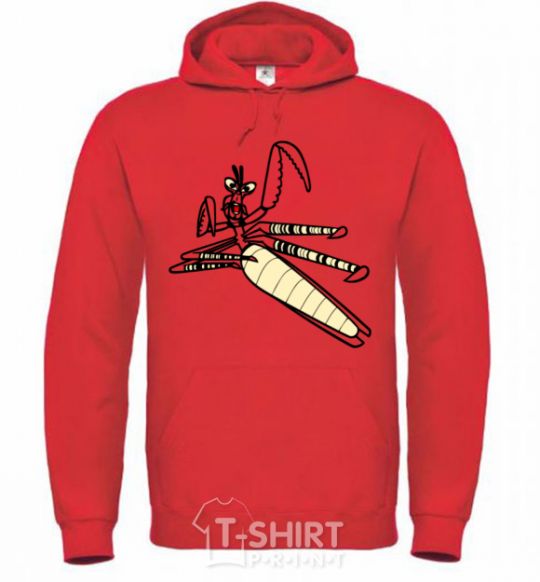 Men`s hoodie Master Mantis bright-red фото