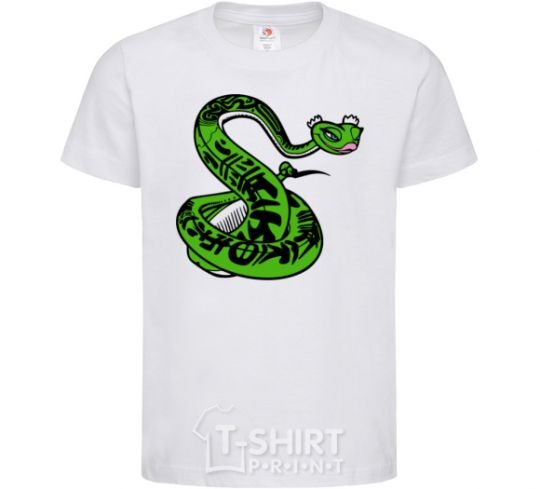 Kids T-shirt Master Snake White фото