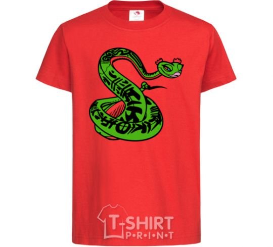 Kids T-shirt Master Snake red фото