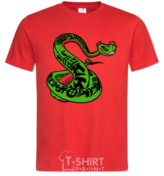 Men's T-Shirt Master Snake red фото
