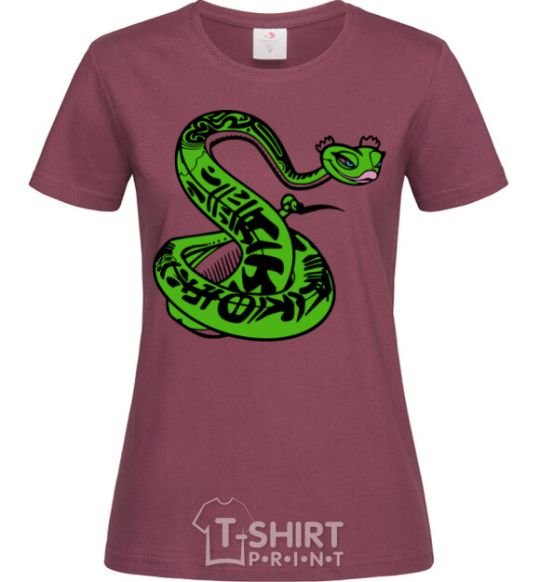 Women's T-shirt Master Snake burgundy фото