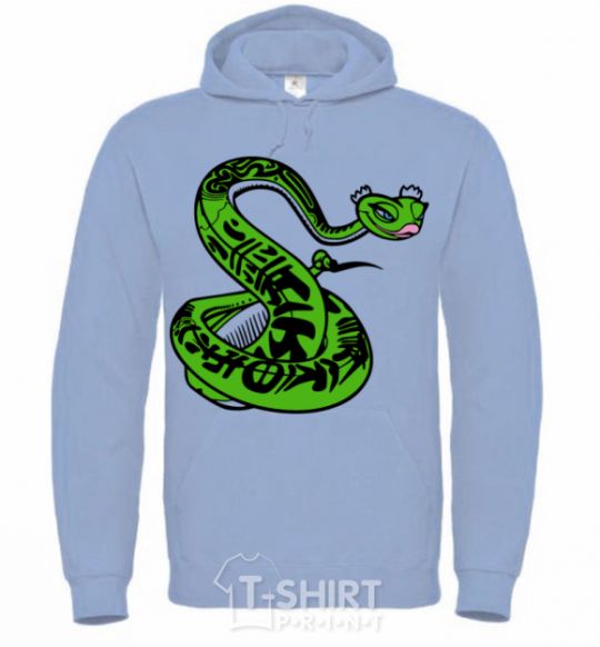 Men`s hoodie Master Snake sky-blue фото