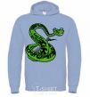 Men`s hoodie Master Snake sky-blue фото